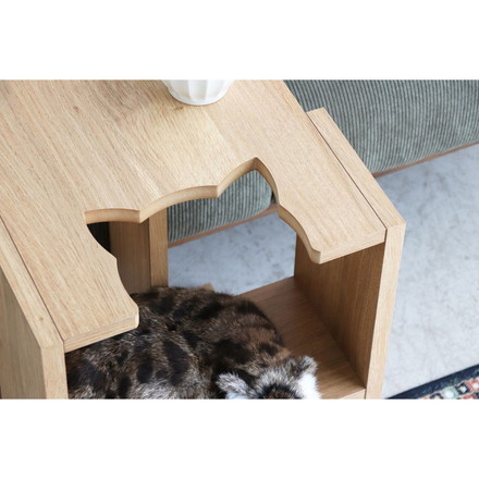 にゃんと一緒デスク サイドテーブル 国産 インテリア リビング ダイニング 机 テーブル 猫