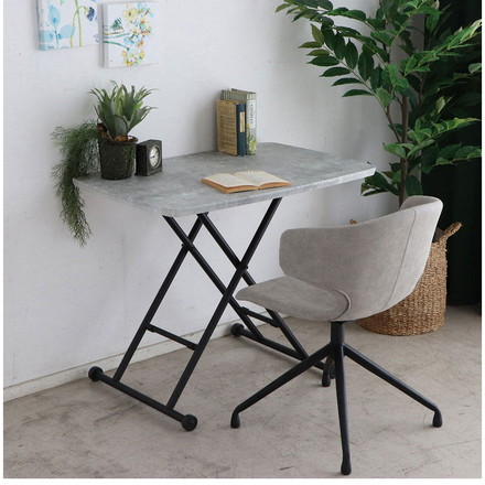 セラール リフトテーブル 幅90cm 昇降式テーブル テーブル 高さ調節 折りたたみ式 デスク 机