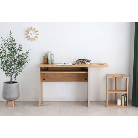 にゃんと一緒デスク テーブル 国産 インテリア リビング ダイニング 机 テーブル 猫 リビングテーブル