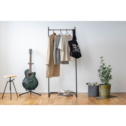 アイリスオーヤマ ハンガーラック スタイルハンガー ベーシックタイプ PI-B150 ブラック スリム コートハンガー