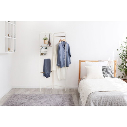 アイリスオーヤマ ハンガーラック スタイルハンガー 折りたたみタイプ PI-O150 ホワイト スリム コートハンガー