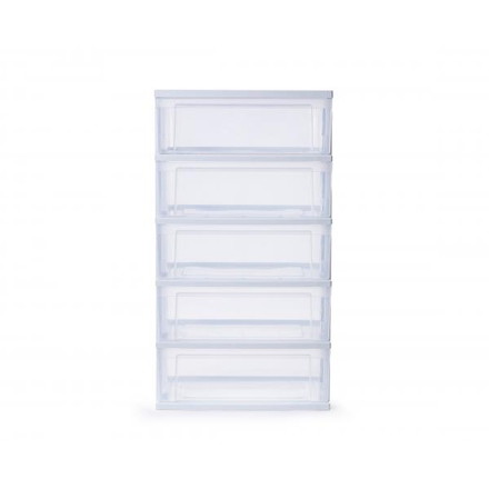 アイリスオーヤマ ワイドチェスト 5段 収納ケース 衣類収納 衣装ケース リビングチェスト クリアチェスト 引出し