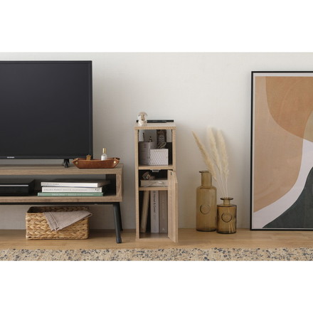 アイリスオーヤマ ナイトテーブル 扉付き 幅18 サイドテーブル コンセント ナイトテーブル ベッドサイド