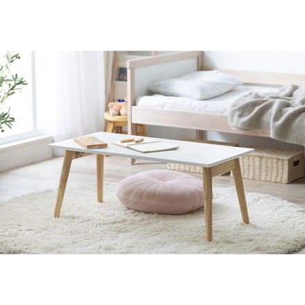 アイリスオーヤマ 折りたたみ センターテーブル 幅80 長方形 ローテーブル リビングテーブル 折れ脚 折り畳み 机 北欧 ナチュラル/ホワイト