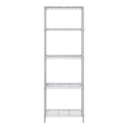 アイリスオーヤマ カラーメタルラック 幅55cm 5段 ハイタイプ CMM-55165 ライトグレー スチールラック