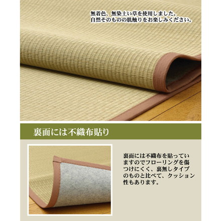無染土 い草上敷 『DX素肌美人』 江戸間8畳（約352×352cm）（裏:不織布張り）