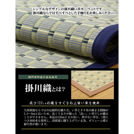 掛川織 い草カーペット 『豊後』 ベージュ 江戸間4.5畳（約261×261cm）