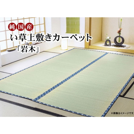 純国産 い草 上敷き カーペット 糸引織 『岩木』 江戸間4.5畳(約261×261cm) 岩木