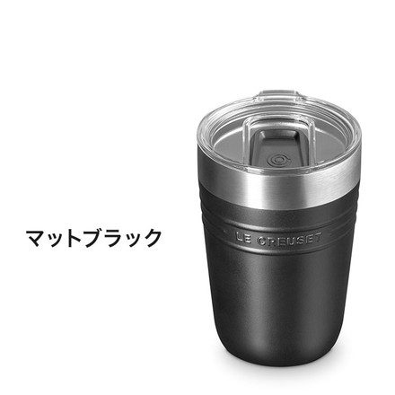 LE CREUSET On The Go タンブラー 350ml OTG 蓋付き 片手開閉 目盛り付き ステンレス 広口 お手入れ簡単 洗いやすい マグ マグボトル コンパクト デスクワーク ル・クルーゼ ルクルーゼ チェリーレッド