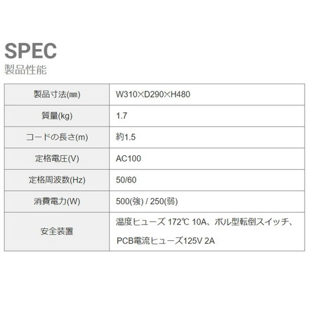 エスケイジャパン ミニパラボラカーボンヒーター SKJ-WM50CC-W コンパクトタイプ パラボラ式 自動首振り