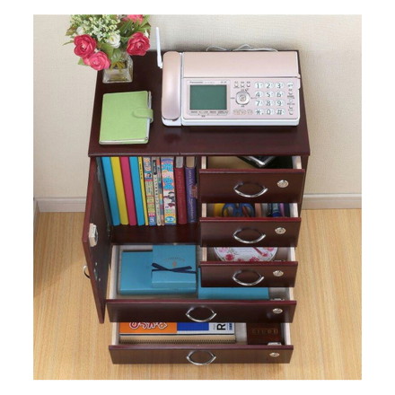全段鍵付きチェスト 桐製 マルチチェスト FAX台 電話台 チェスト 鍵付き 書類収納
