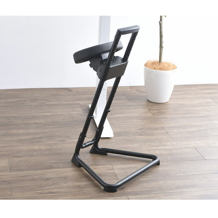 スタンディングワークサポートチェア 高さ11段階調整 ワーキングチェア ハイチェア 座面角度調整 高さ調整 安定