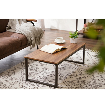 センターテーブル テーブル 木製 木目 スチール脚 幅90cm ローテーブル リビングテーブル コーヒーテーブル シンプル オシャレ センターテーブル モダン