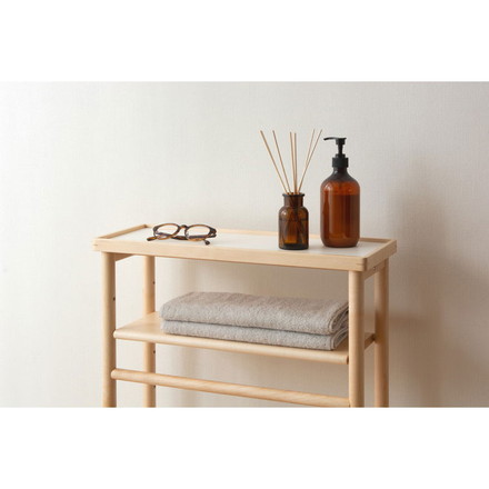 【日本製 バスラック メープル材】 ラック シェルフ オープンラック オープンシェルフ 収納 省スペース ウレタン塗装