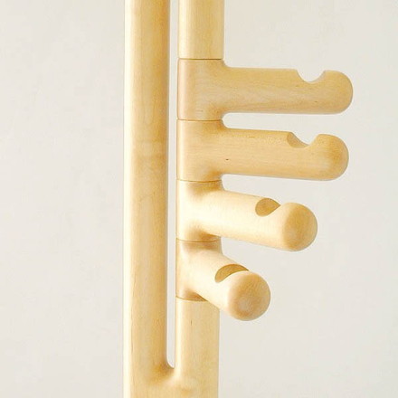 【日本製 コサイン cosine コートスタンド ツインタイプ ウォルナット】 コート 衣類収納 ポールハンガー