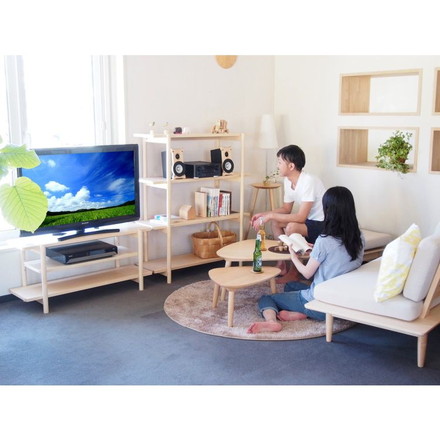 【cosine リビングシェルフ 120 メープル】 コサイン 日本製 旭川家具 国産 収納 収納ラック