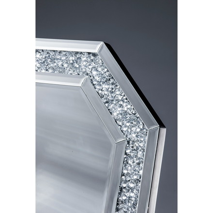 鏡 壁掛け 卓上 ２way ミラー クロシオ 八角ミラー ダイヤ ミラー