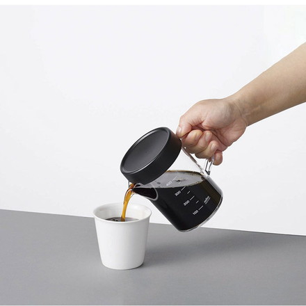 カクセー TW-3768 コーヒーサーバーストロン400ビーカーコンパクトドリッパーセット ブラック