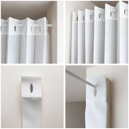 日本製 アコーディオンカーテン パタパタカーテン 間仕切り 目隠し 断熱 保温 長さ調整 ハサミでカット 無地調