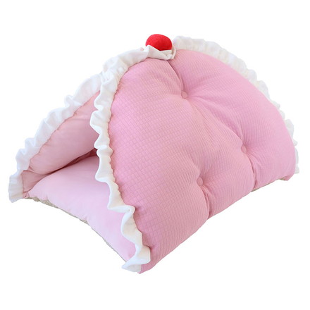 ペッツルート 犬用 夏用 ベッド クッション ひんやりワッフル 3way いちご ペットベッド 犬用ベッド 洗える