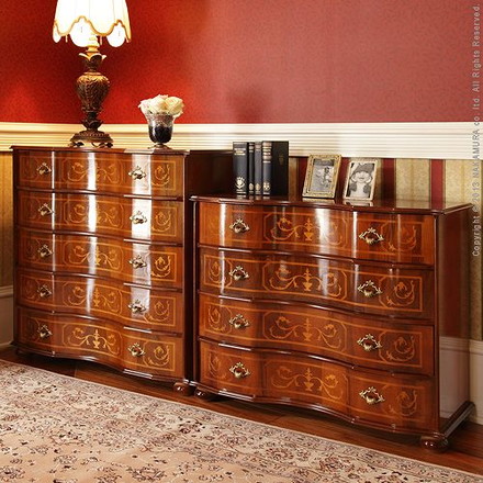 完成品 チェスト イタリア製 四段 丸脚 4段 ヴェローナクラシック 幅87 コンパクト スリム 大容量