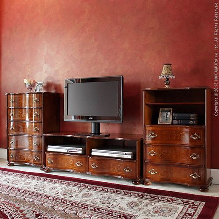 完成品 チェスト イタリア製 五段 丸脚 5段 ヴェローナクラシック 幅58 コンパクト スリム 大容量