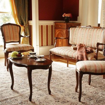 イタリア製 ヴェローナ クラシック コーヒーテーブル 丸型 楕円形 幅78 机 テーブル リビング ローテーブル