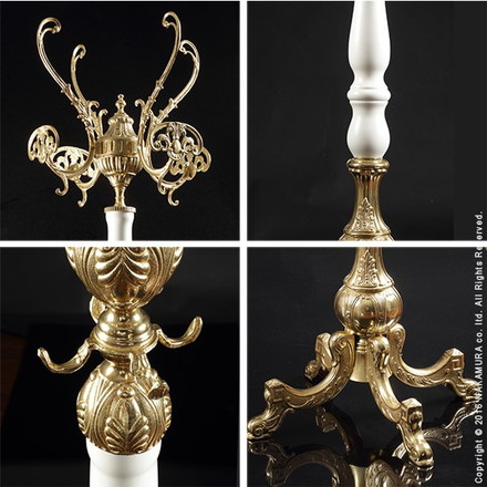 イタリア製 ヴェローナ クラシック コートハンガー 玄関 ポールハンガー ホワイト 白 玄関収納 ハンガースタンド