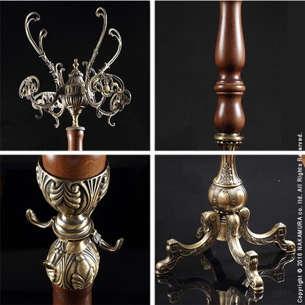 イタリア製 ヴェローナ クラシック コートハンガー 玄関 ポールハンガー ウッドコートハンガー 木製 玄関収納