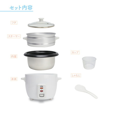 炊飯器 3合炊き ララクック MEK-76