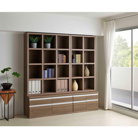 フナモコ ラチス ミドル シェルフ FFG-110M ギャンビットウォール グレージュ ブラウン 木目 シェルフ 棚