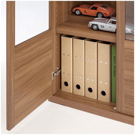 フナモコ ガラスシェルフ VCG-75 ギャンビットウォール グレージュ ブラウン 木目 シェルフ 棚 収納 家具