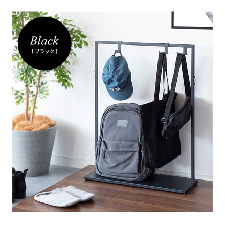 シンプルバッグハンガー Tebore テボーレ バッグハンガー カバン収納 省スペース シンプル フックタイプ 収納 ブラック
