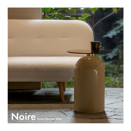 サイドテーブル テーブル ガラス天板 コンパクト ソファ ベッドサイド ソファ横 上品 ラウンド