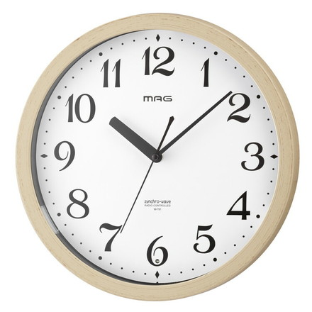 MAG マグ 電波時計 自動点灯 掛時計 トモル インテリア ウォールクロック 見やすい 子供部屋 オフィス 在宅