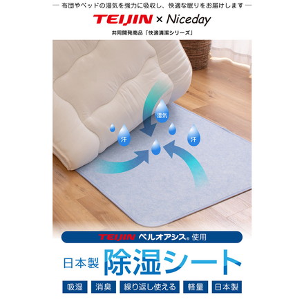 日本製 TEIJIN ベルオアシス 除湿シート クイーン