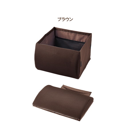 【2個セット】シートボックス 腰 クッション 2way 収納ボックス 荷物の転落防止! シートボックス腰クッション コジット ブラウン2個