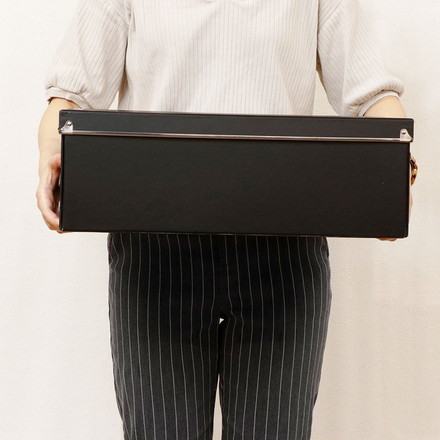 収納ボックス フタ付き おしゃれ 幅34cm 奥行き48.5cm 高さ16.5cm 押入れ収納ボックス ふた付き 折りたたみ 収納箱 衣類 収納ケース 折りたたみ 折り畳み クローゼット