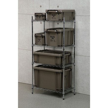 ベストコ コンテナボックス 収納 M ロー 13L ブラウン MA-4096 Boite