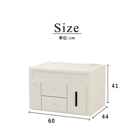 ドレッサー テーブル ミラー付き 鏡台 国産 完成品 伸縮 コンパクト デスク ロータイプ 白 ホワイト収納