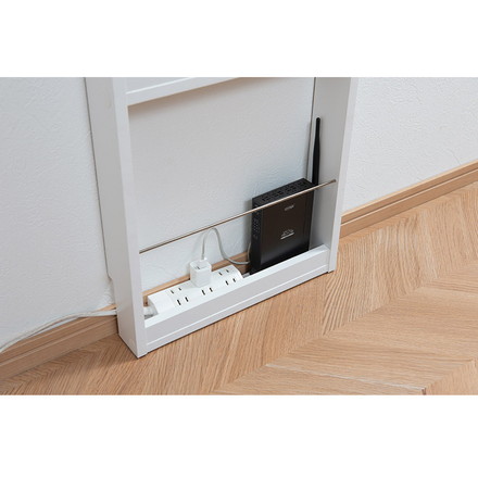 薄型マガジンラック 幅36cm ホワイト スリム 北欧 壁 コンパクト 省スペース 玄関収納 壁面収納 玄関 スリッパ