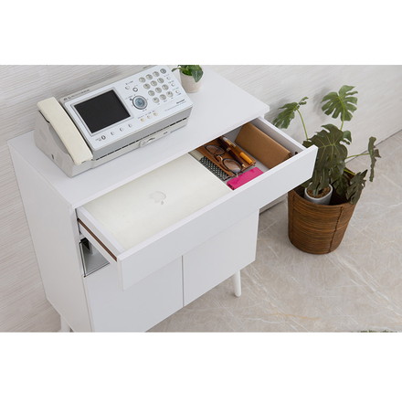 WHITE LIV 幅60 奥行30 高さ80.5 キャビネット ホワイト フレンチシャビー ルーター収納 電話台