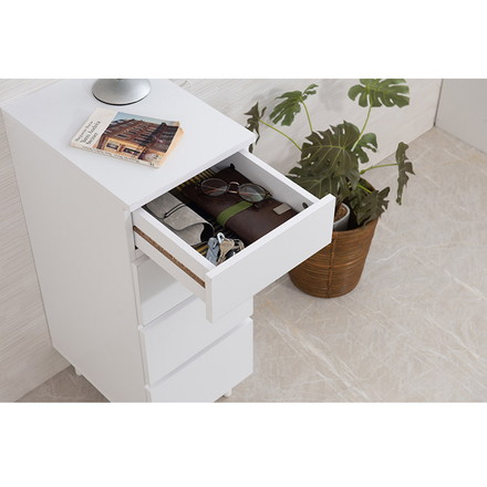 WHITE LIV 幅30 奥行40 高さ80 チェスト 4段 30cm ホワイト フレンチシャビー 収納家具