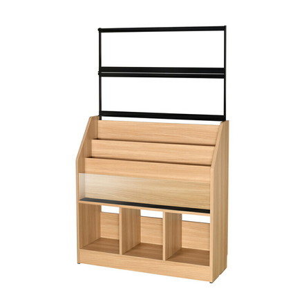 レコードディスプレイラック 木目ナチュラル レコード ジャケット ディスプレイ 約420枚収納 幅103cm ガラス