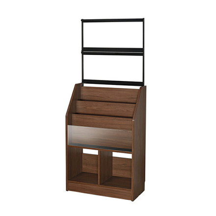 レコードディスプレイラック 木目ダーク レコード ジャケット ディスプレイ 約280枚収納 幅71cm ガラス 飾り棚