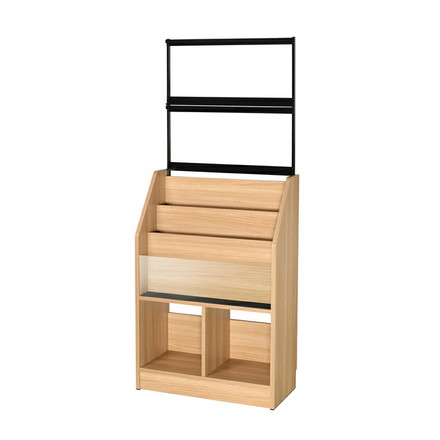 レコードディスプレイラック 木目ナチュラル レコード ジャケット ディスプレイ 約280枚収納 幅71cm ガラス