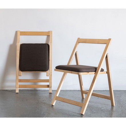 天然木 収納式 折りたたみチェア ゆったり座面 ダイニングチェア 1脚 折り畳み チェア 椅子 イス フォールディングチェア スリム