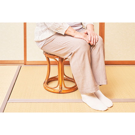 仏前用 ラタン 丸型 クッションスツール 天然籐 金襴座椅子 イス 椅子 チェア ラタンチェア 籐 仏壇 和室 法事 仏前 1脚