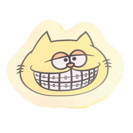 ハリー・ピーナッツ フェイスダイカットクッション 30×40cm イエロー プリッとChannel ハリーピーナッツ