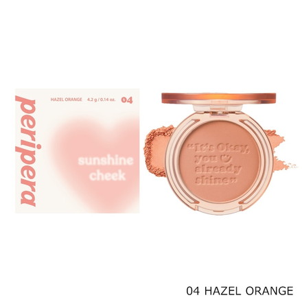 【単品4個セット】 ペリペラ ピュアブラッシュドサンシャインチーク 04 HAZEL ORANGE 韓国コスメ チーク peripera